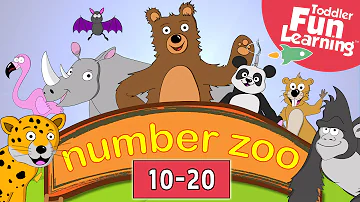 Learn to Count 10 to 20 with Number Zoo | Toddler Fun Learning