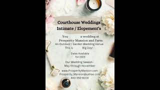 Courthouse and Elopement Wedding Venue - Frederick MD