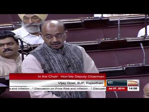 Mr. Vijay Goel's speech on the discussion on Price Rise and Food Inflation Mr. Vijay Goel's speech on the discussion on Price Rise and Food Inflation