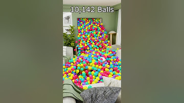 Intense blender simulation, living room filled with over 10k balls 🔥 #blenderanimation #blender3d