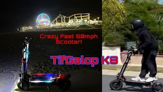 Tifgalop K8 Electric Scooter Review! 50 mph Escooter 6000 watts