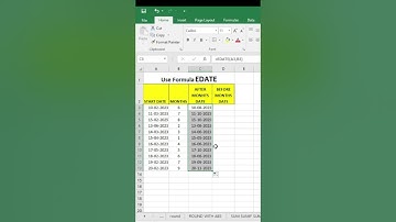EDATE Function in excel 💯🔥|| #shorts
