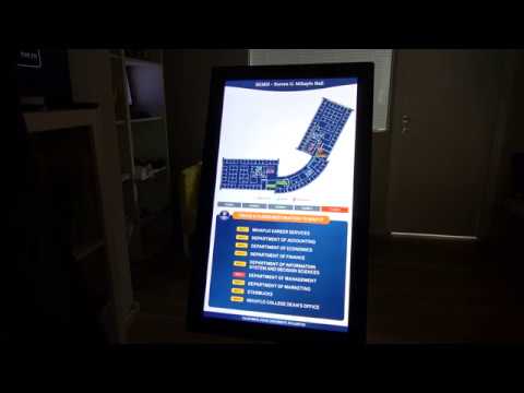 Touch Screen Wayfinding Kiosk for School Campus or Lobbies Demo