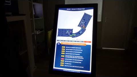 Touch Screen Wayfinding Kiosk for School Campus or Lobbies Demo
