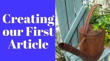 Creating our First Article