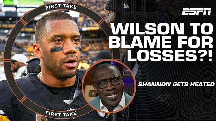 Russell Wilson to blame for Steelers' losses? Shannon says don't place it all on him 🗣️ | First Take