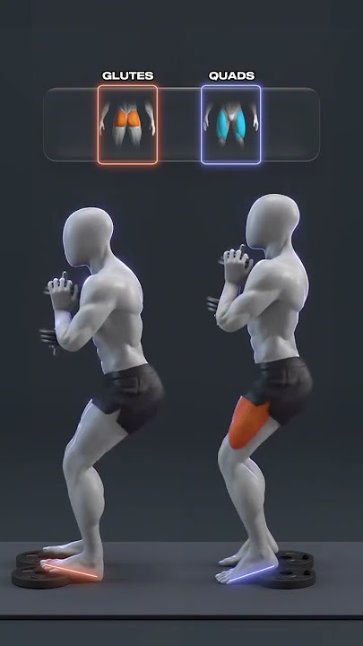🎯 Glutes or Quads? lets your foot position Decide #fitness #squat #legs #shorts