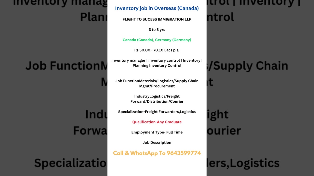 inventory job, canada, germany ,recruitment 2023