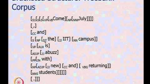Mod-01 Lec-39 Parsing Ambiguous Sentences; Probabilistic Parsing