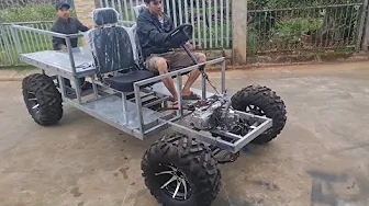 How To Make 4x4 Minitruck With Bikes Engine p1