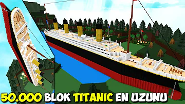 🚢 ABARTTIK ! 50.000 Blok TITANIC Gemisi İMKANSIZ Yapı 🚢 Roblox Build A Boat For Treasure