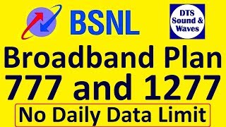BSNL Revised Broadband Plan 777 and 1277 || DTS ||