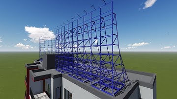 How to Model and Install Billboard Structure on Rooftop in Tekla Structures