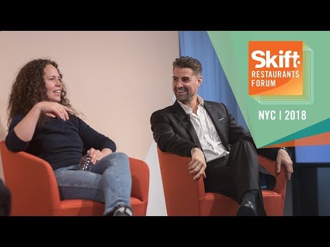 Stephanie Izard and Kevin Boehm at Skift Restaurants Forum 2018