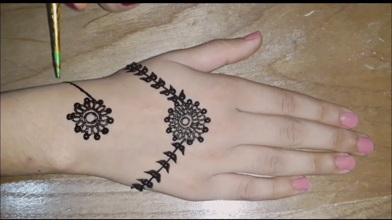 Simple and easy henna design for beginners | henna tutorial for ...