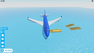 Roblox Cabin Crew Simulator -  Water Landing on Boeing 747 New York City to Los Angeles