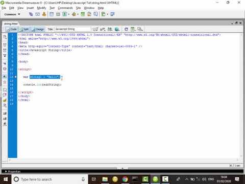 JavaScript Tutorial - 13F - string (Concatenation)