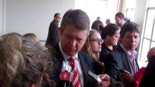 Standup Following David Cunliffe's Speech to CTU Conference - 9 October 2013