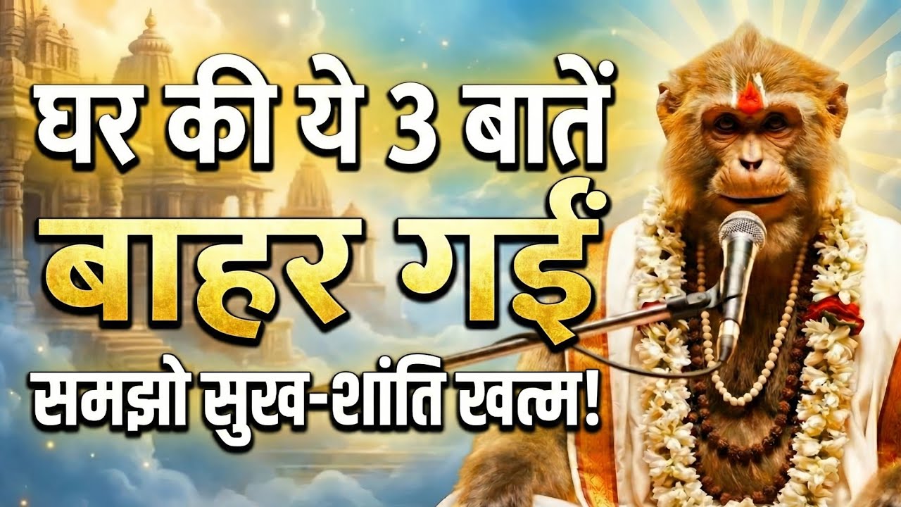 घर की ये 3 बातें बाहर गईं, समझो सुख-शांति खत्म! 😱 || Bandar Baba Vachan 