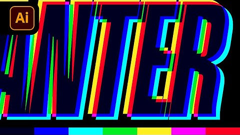 How to Make Prism Text Effect with Flatten Transparency in Illustrator