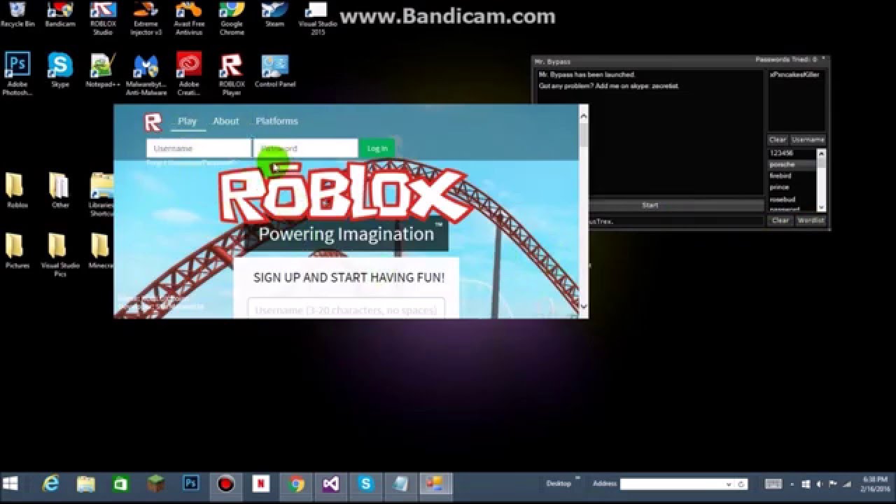 Roblox Brute Force Tutorial 2016 Patched Youtube - roblox account brute forcer