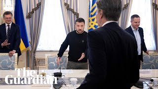 Volodymyr Zelenskiy calls for air defence boost during Antony Blinken visit to Ukraine