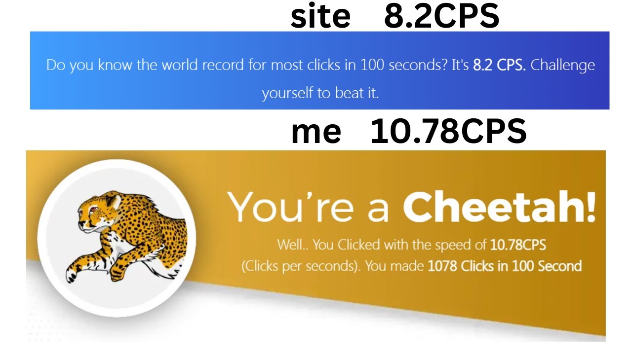World Record Clicks per second (100 seconds) 