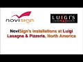 Novisign digital menu boards installations at luigis lasagna  pizzeria