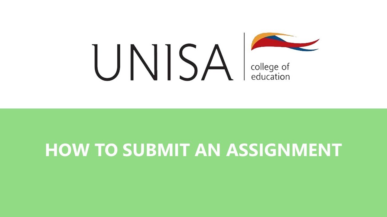 submit assignment at unisa