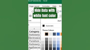 Hide Data with White Font Color in Excel #microsoftoffice #excel #exceltips #microsoftexcel