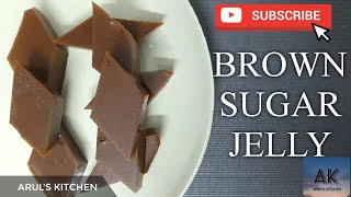 BROWN SUGAR JELLY | Agar-agar Gula Merah | Arul's Kitchen
