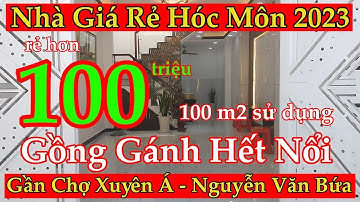 NHÀ GIÁ RẺ HÓC MÔN 2023 RẺ HƠN thị trường 100 triệu căn nhà 3 phòng rộng rãi gần Chợ Xuyên Á Hóc Môn
