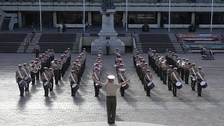 The Royal Marines School Of Music Rehearsing In Portsmouth