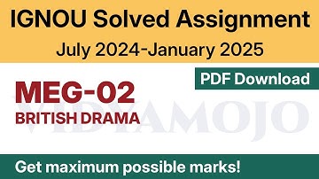 IGNOU MEG 02 Solved Assignment 2024-25 PDF Download | Vidyamojo