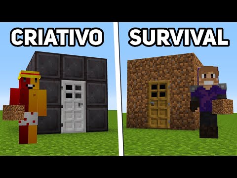 MODO CRIATIVO VS SURVIVAL NO MINECRAFT