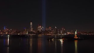 NYC Skyline Illuminated by Tribute in Light