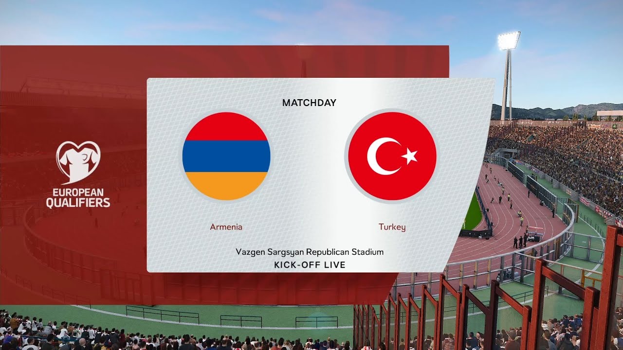 Armenia vs Turkey European Qualifiers PES 2021 YouTube
