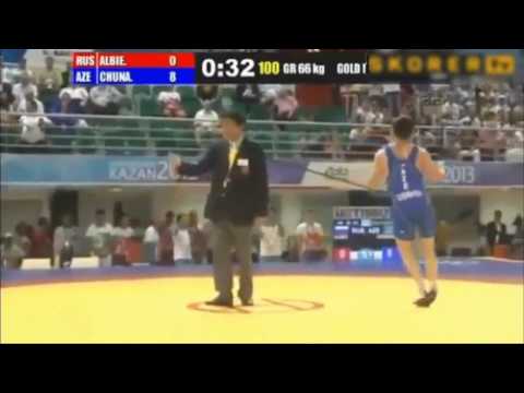 Rasul Chunayev Azeri wrestler Victory Dance