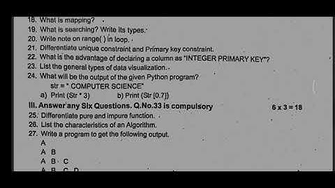 12th computer science half yearly exam original question paper 2024