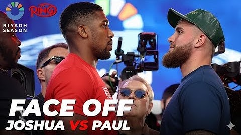 Jake Paul vs Anthony Joshua | Heated FACE OFF Moments