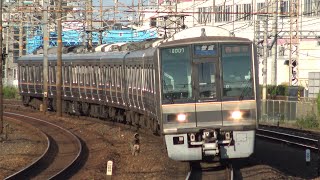 【4K】JR京都線　普通列車207系電車　岸辺駅到着