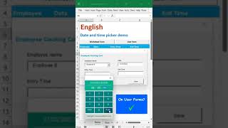 Excel Date picker Demo - English   #shorts screenshot 3