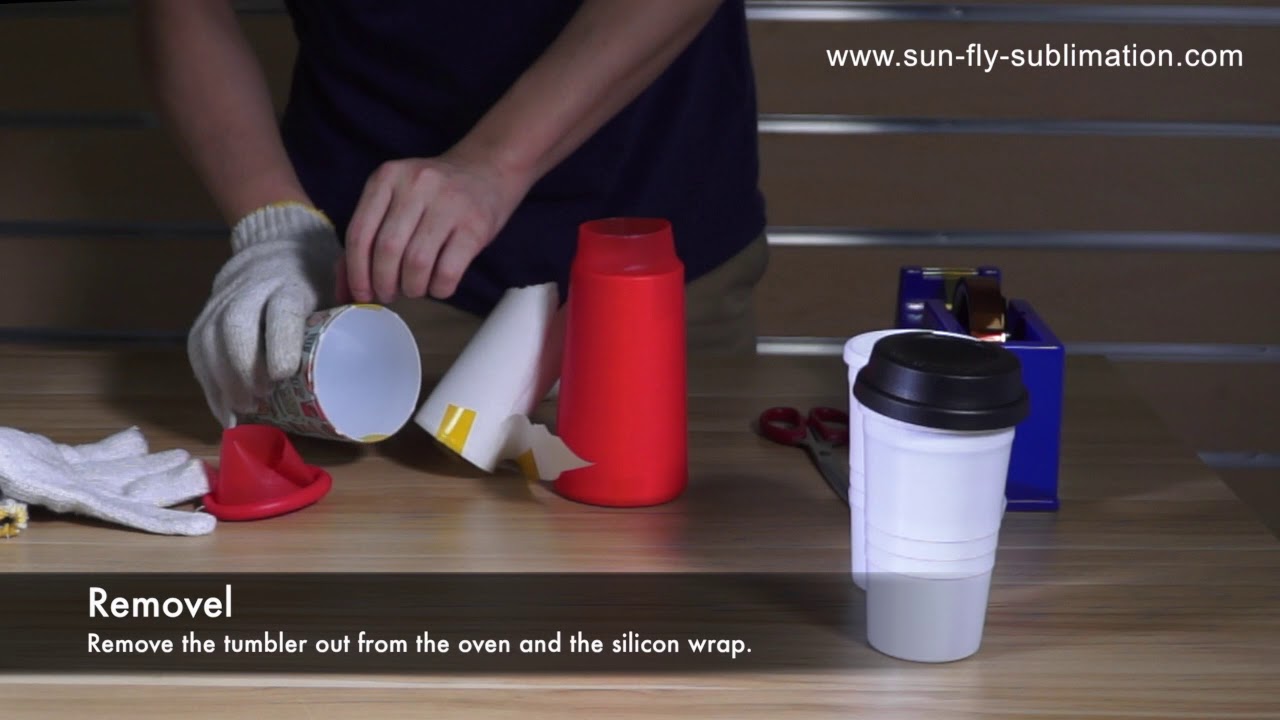380ml Polymer Double Wall Tumbler Sublimation Imprinting By Oven - YouTube