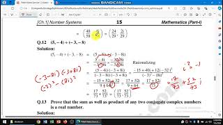 Lecture 11 | Exercise 1.2| Q4 15| Mathematics part 1