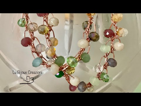 Video: Collare-collana In Pelle, Perline E Perline