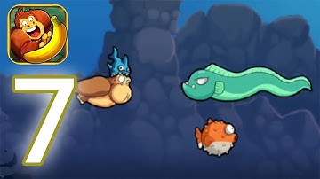 Banana Kong - Gameplay Walkthrough Part 7 - Underwater (iOS, Android)
