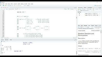 L12-L13 Matrix Operations 4 and 5 in R (RStudio)