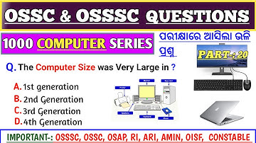 Computer Selected Questions | OSSSC | RI | ARI | AMIN | Computer Questions | Computer Shortcut key |
