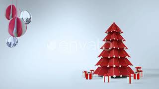 Christmas Paper Tree Background | Motion Graphics - Envato elements