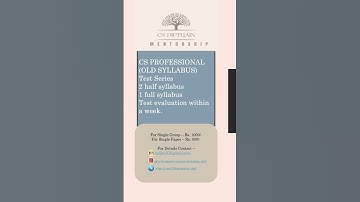 CS Professional Test series - December 2023 #icsi #csprofessional #csexams